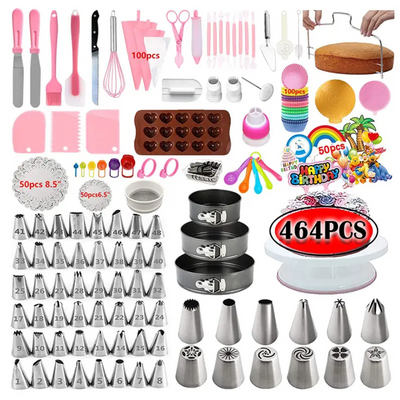 464pcs Pcs Piping Tips Nozzles Set Cake Decorating kit - Snap Deal