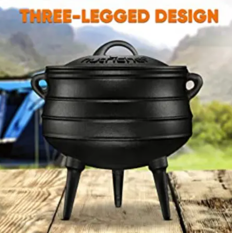 Classic Style BBQ Cast Iron Potjie 3 Legged Pot South African Pot