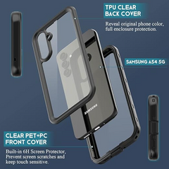 Samsung Galaxy A54 Waterproof Case with Built- in Screen Protector