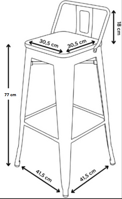 Bar Stools Chair Cafe Bar Stool Chair with Back Support Set of 4 Pcs Promo +  Snap Deal.