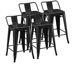 Bar Stools Chair Cafe Bar Stool Chair with Back Support Set of 4 Pcs Promo +  Snap Deal.