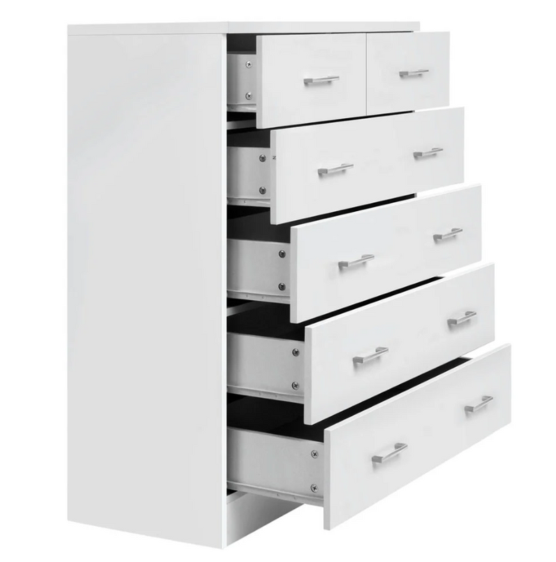 Chest of Drawers 6 Drawer White Tallboy +  Snap Deal.