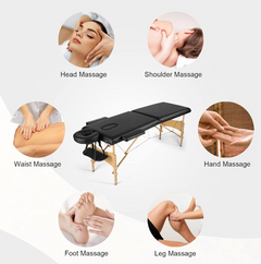 Portable 2 Fold Massage Table Bed +  Snap Deal.