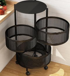 Three-Layer Round Rotating Storage Shelf Vegetable +  Snap Deal.