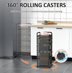 4 Layer Kitchen Square Rotating Trolley - Snap Deal