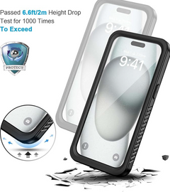 iPhone 15 Plus Waterproof Shockproof Case +  Snap Deal.