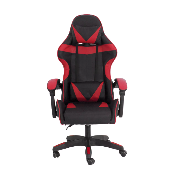 Gaming Chair with Headrest and Lumbar Support - Red