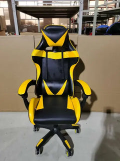 Gaming Chair With Headrest And Lumbar Support Yellow Promo +  Snap Deal.