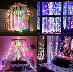 300LED Curtain Fairy Lights, With Remote Control