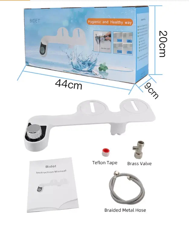 Water Bidet Dual Nozzle Self Cleaning Toilet Sprayer +  Snap Deal.