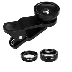 3 in 1 Wide Angle Zoom Fish Eye Macro Lenses +  Snap Deal.