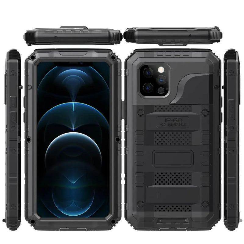 iPhone 13 Pro Waterproof Hybrid Rugged Armor Metal Case for iPhone 13 Pro +  Snap Deal.